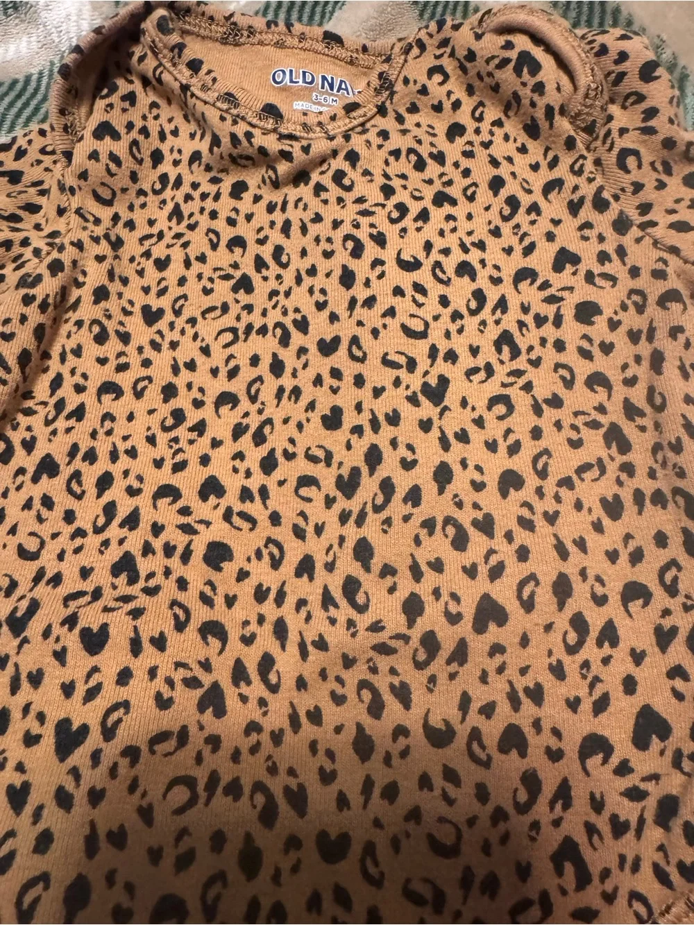 Old Navy Brown Leopard-Print Long Sleeve Bodysuit